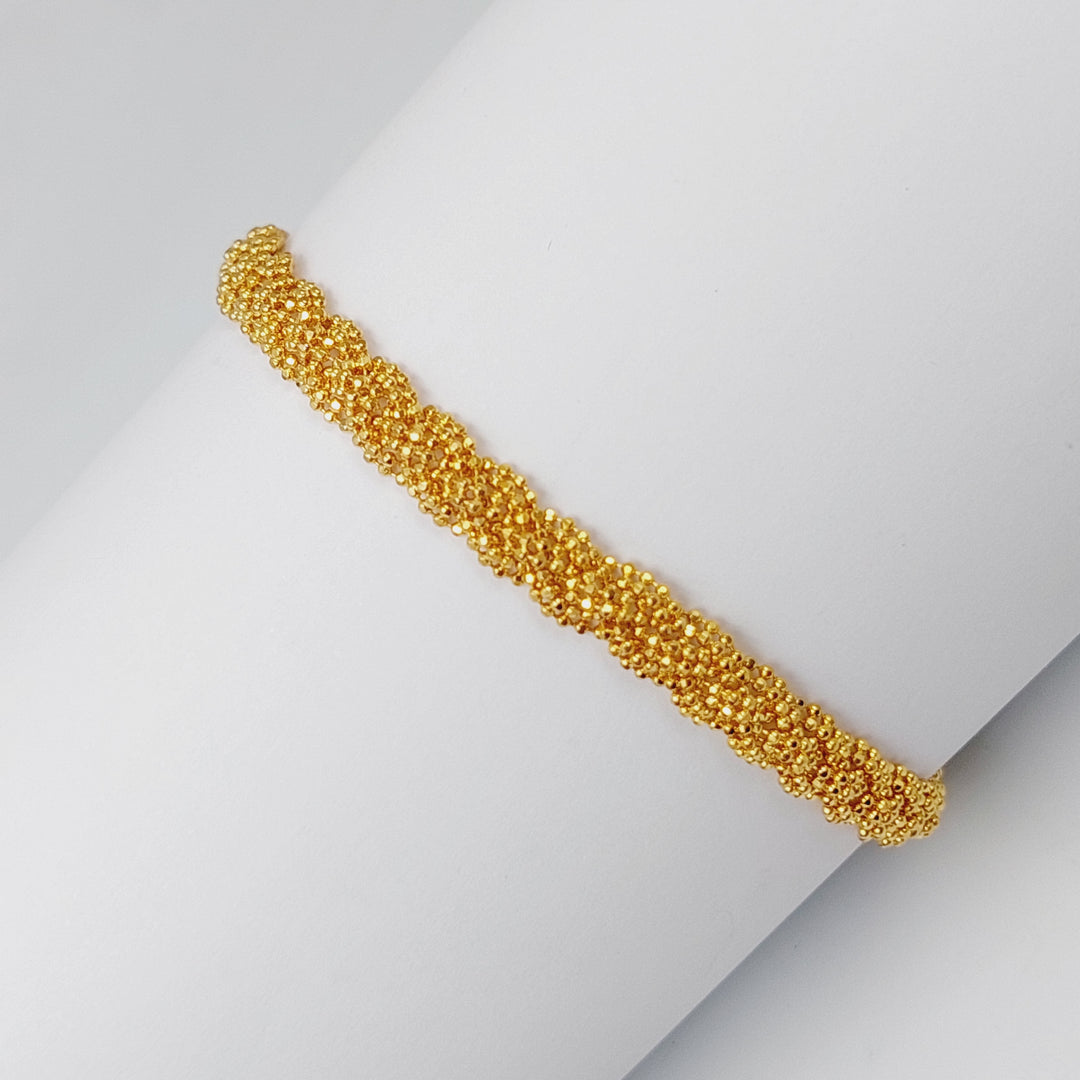 21K Gold Malaysian Bracelet by Saeed Jewelry - Image 4