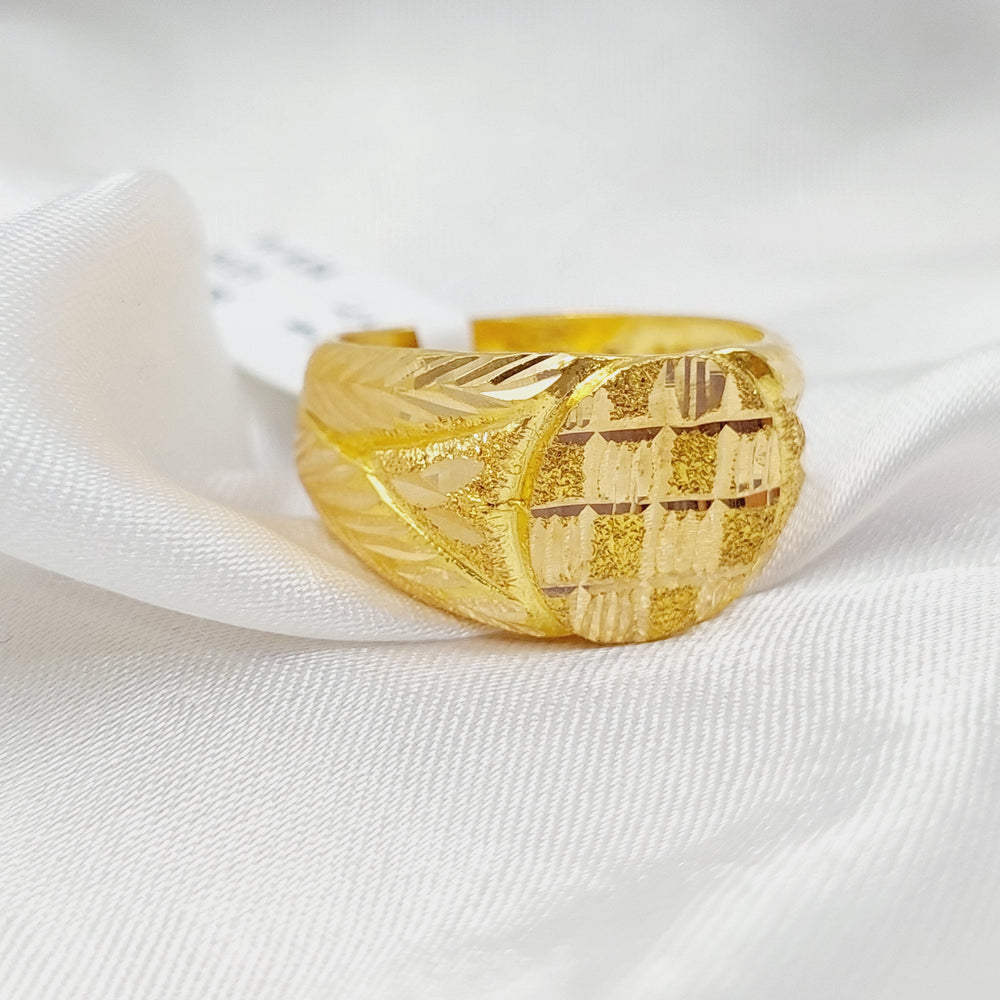 21K Gold Mens Ring by Saeed Jewelry - Image 2