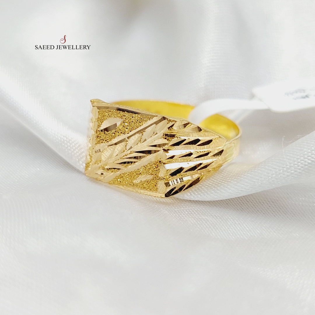 21K Gold Mens Ring by Saeed Jewelry - Image 3