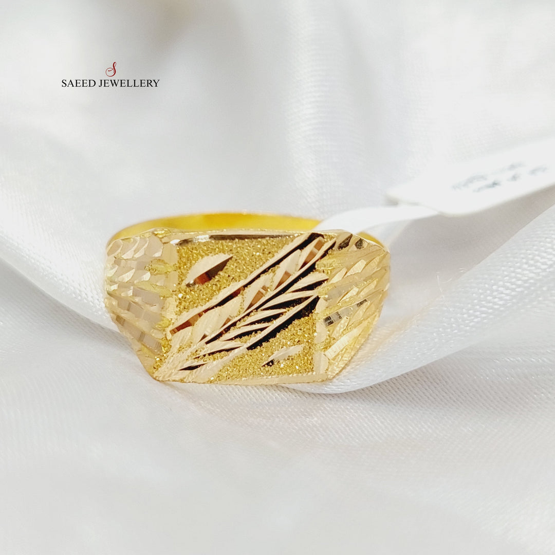 21K Gold Mens Ring by Saeed Jewelry - Image 1