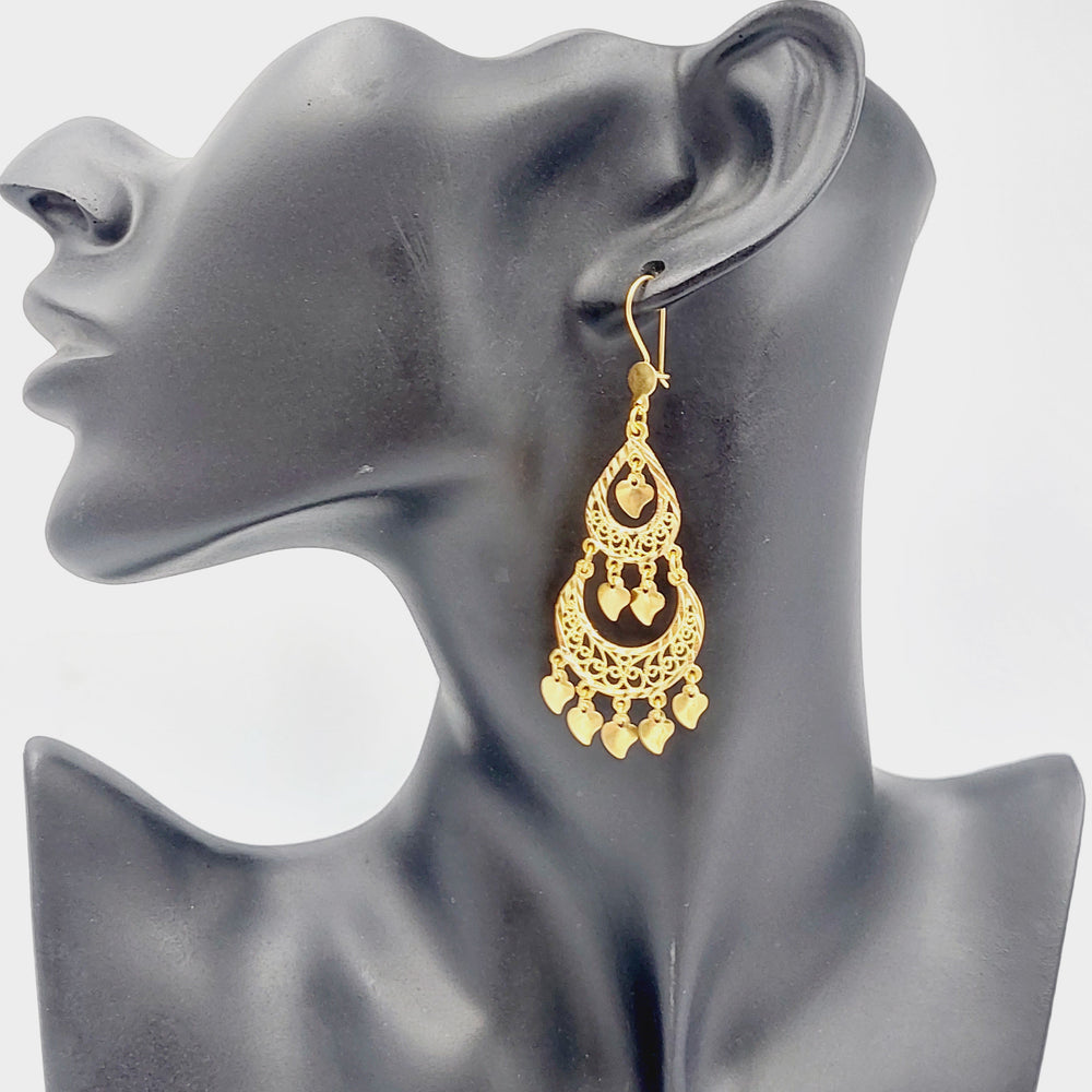 21K Gold Moon Earrings by Saeed Jewelry - Image 2