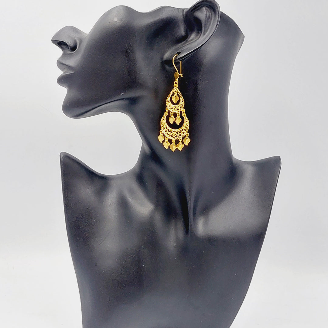 21K Gold Moon Earrings by Saeed Jewelry - Image 3