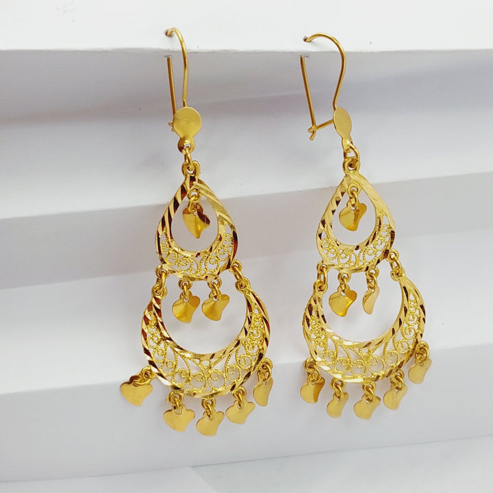 21K Gold Moon Earrings by Saeed Jewelry - Image 4