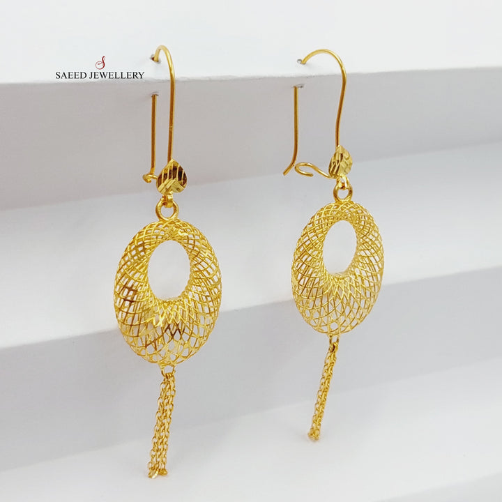 21K Gold Moon Earrings by Saeed Jewelry - Image 4