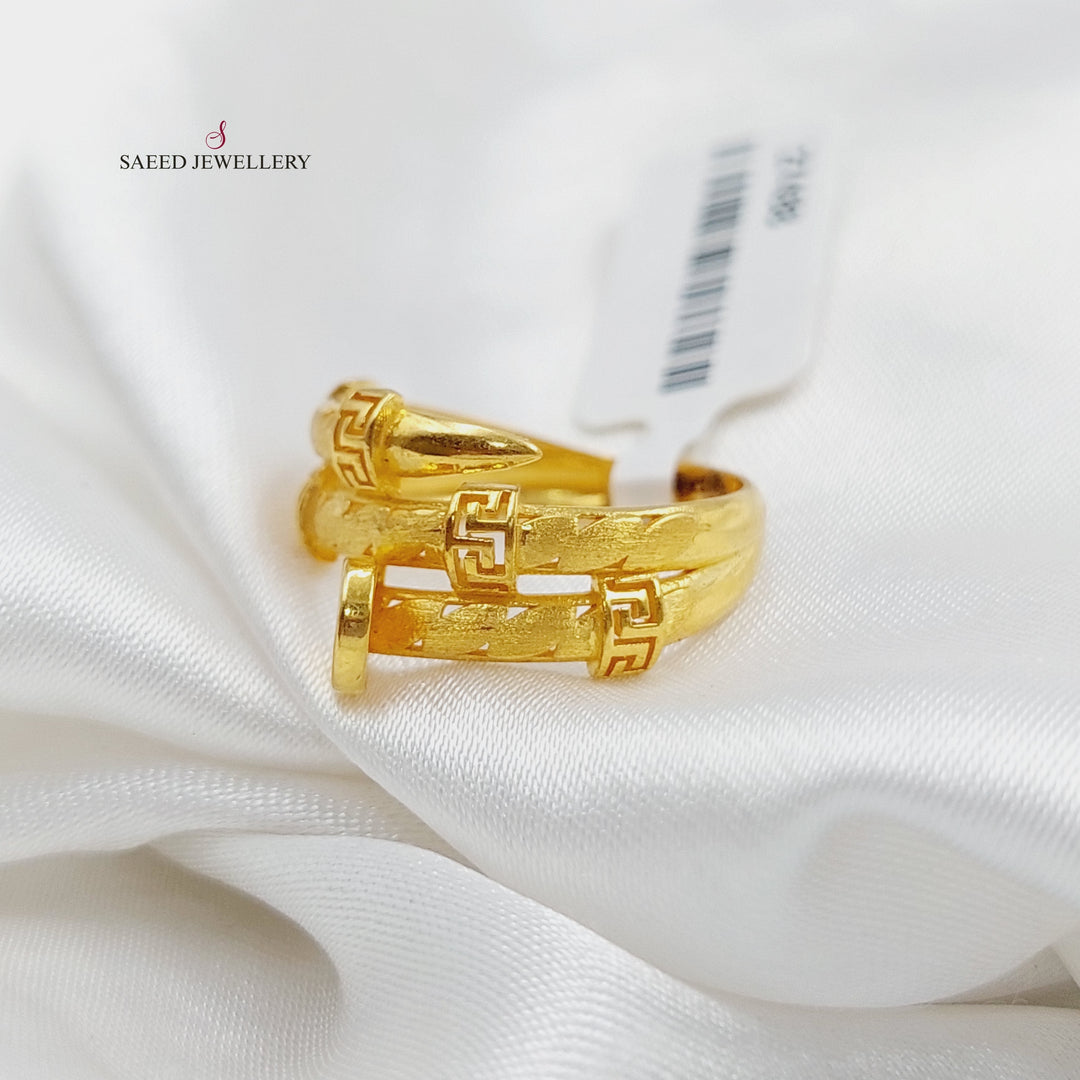 21K Gold Nail Ring by Saeed Jewelry - Image 3