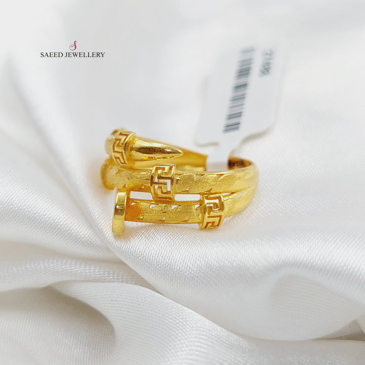 21K Gold Nail Ring by Saeed Jewelry - Image 3