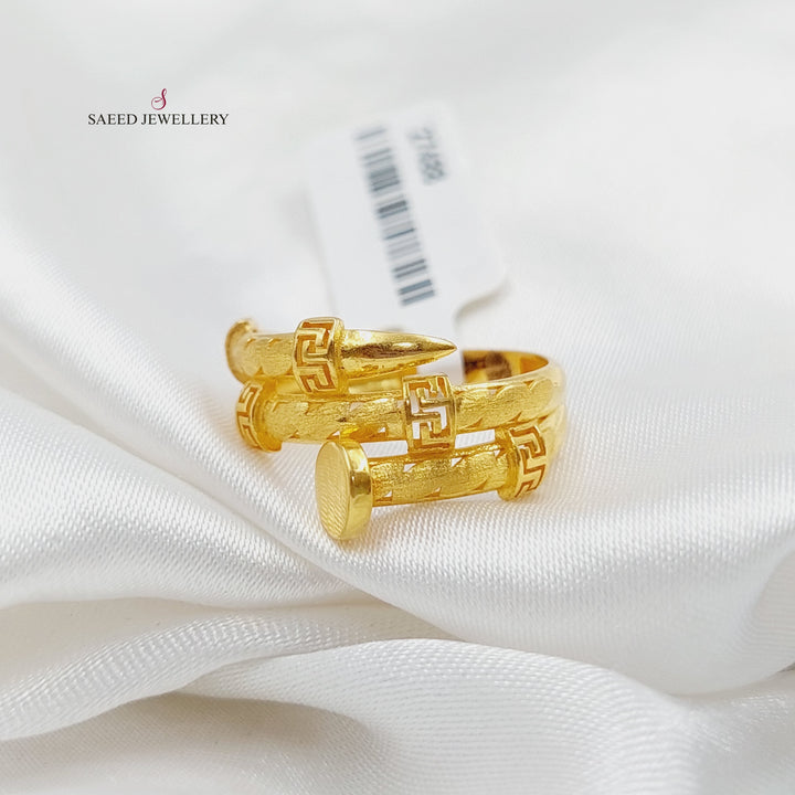 21K Gold Nail Ring by Saeed Jewelry - Image 1