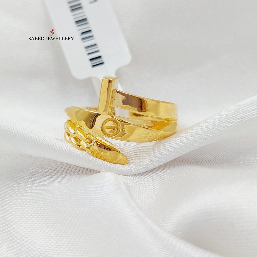 21K Gold Nail Ring by Saeed Jewelry - Image 3