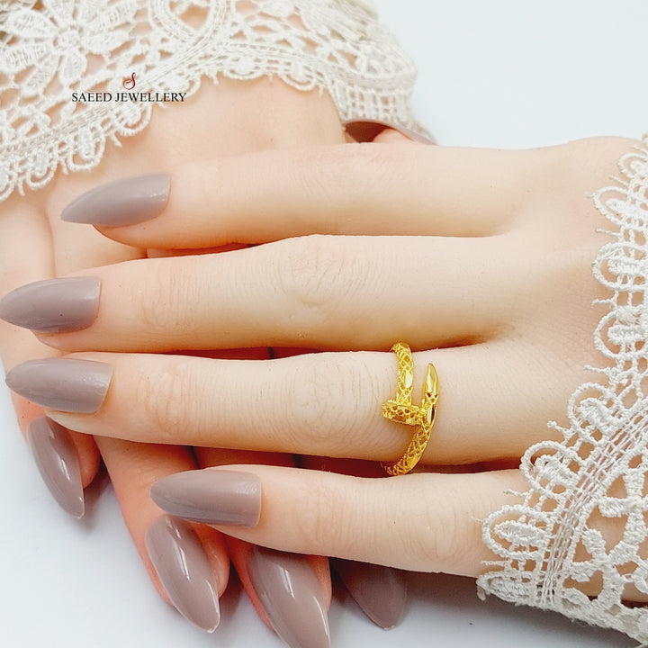 21K Gold Nail Ring by Saeed Jewelry - Image 4