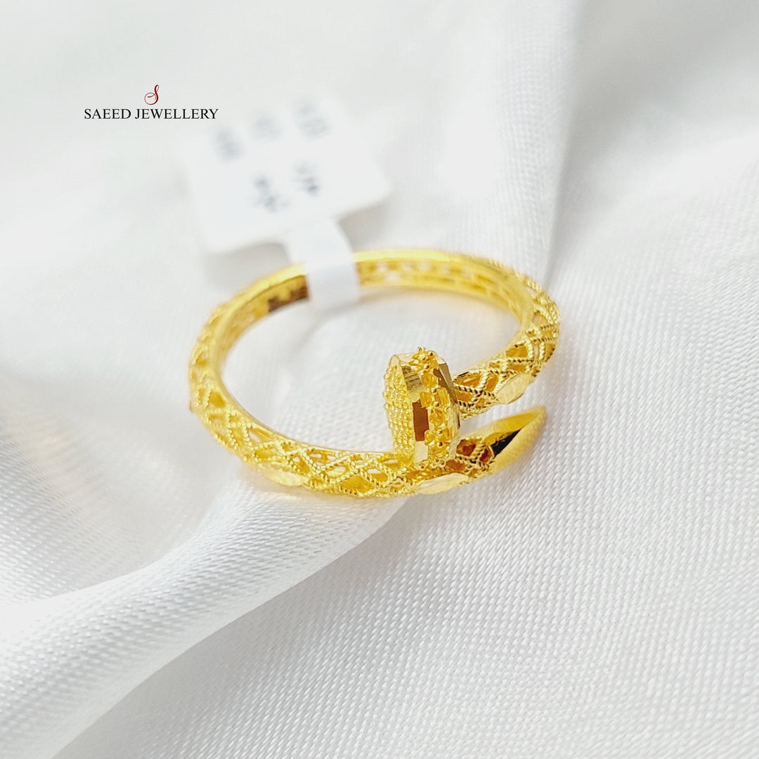 21K Gold Nail Ring by Saeed Jewelry - Image 1