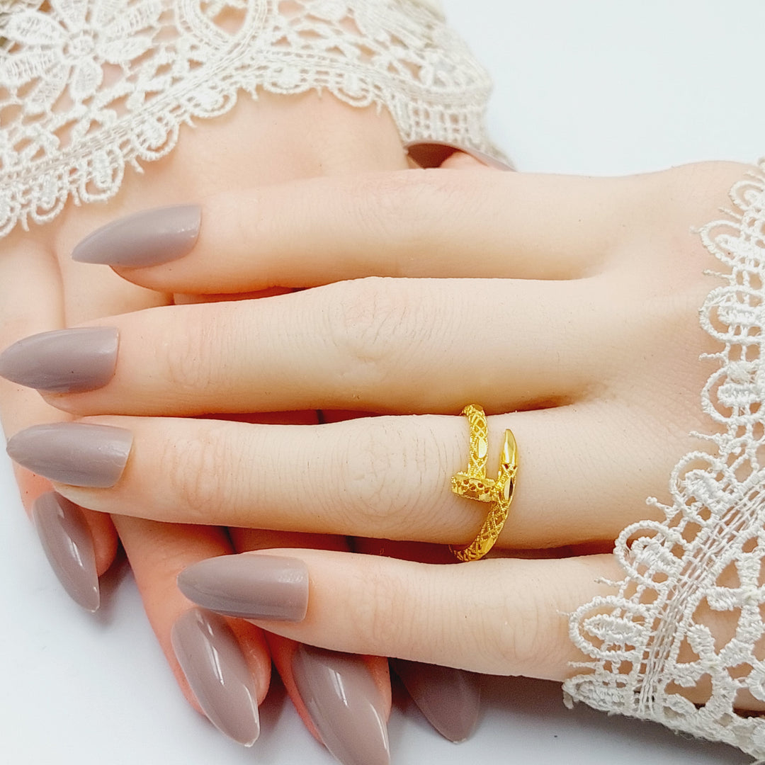 21K Gold Nail Ring by Saeed Jewelry - Image 4