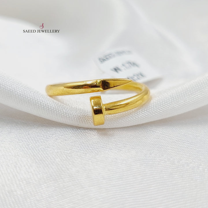 21K Gold Nail Ring by Saeed Jewelry - Image 2