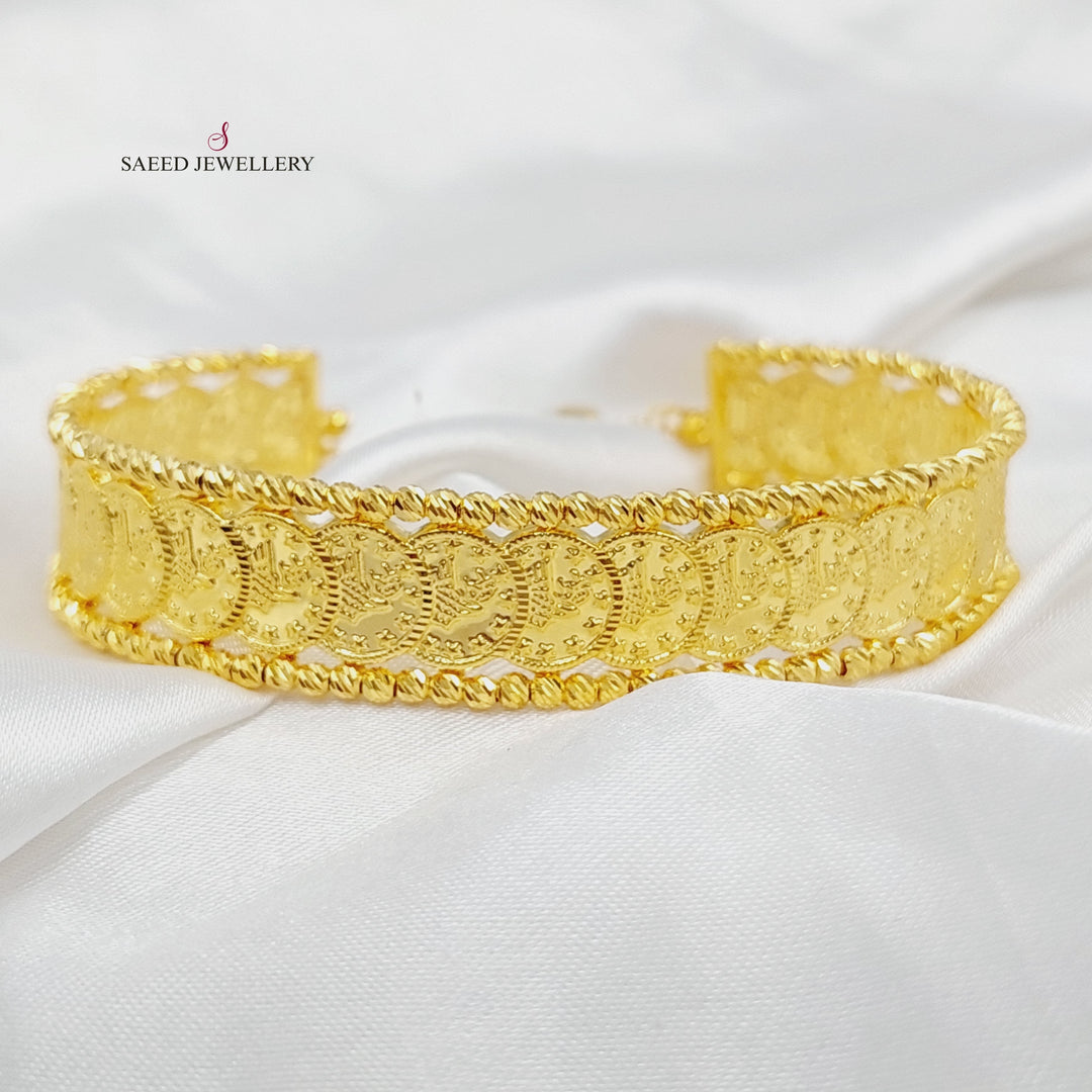 21K Gold One Range Eighths Bracelet by Saeed Jewelry - Image 7