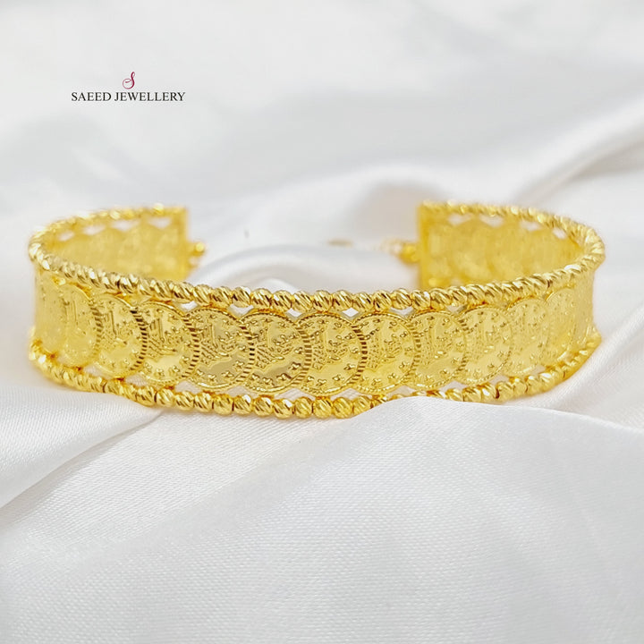 21K Gold One Range Eighths Bracelet by Saeed Jewelry - Image 7