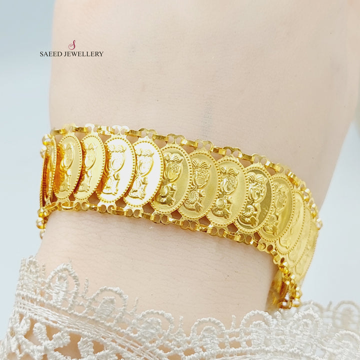 21K Gold Ounce Bracelet by Saeed Jewelry - Image 3