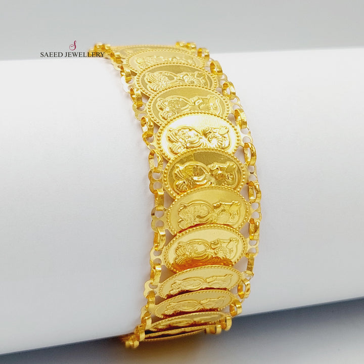 21K Gold Ounce Bracelet by Saeed Jewelry - Image 1