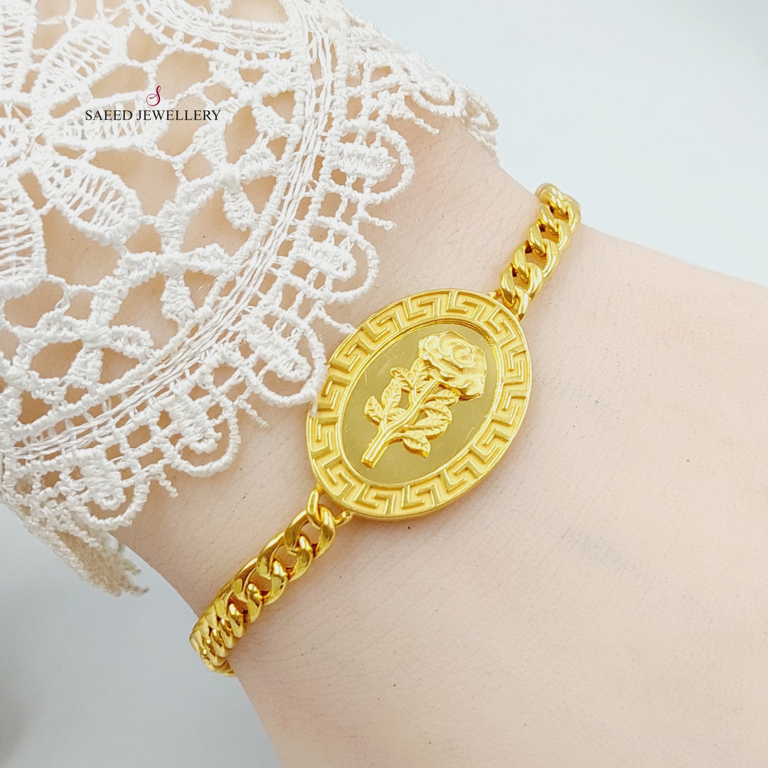 21K Gold Ounce Bracelet by Saeed Jewelry - Image 5