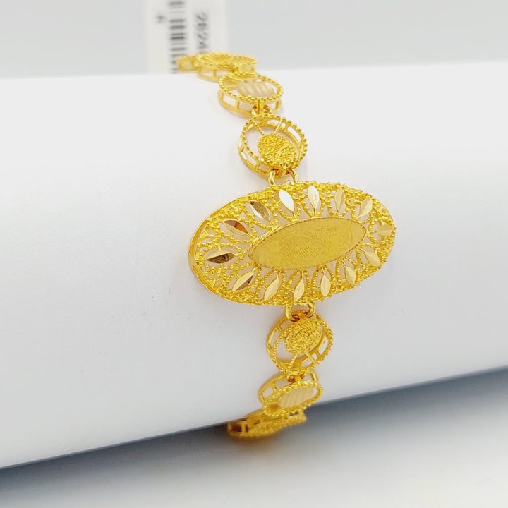 21K Gold Ounce Bracelet by Saeed Jewelry - Image 1