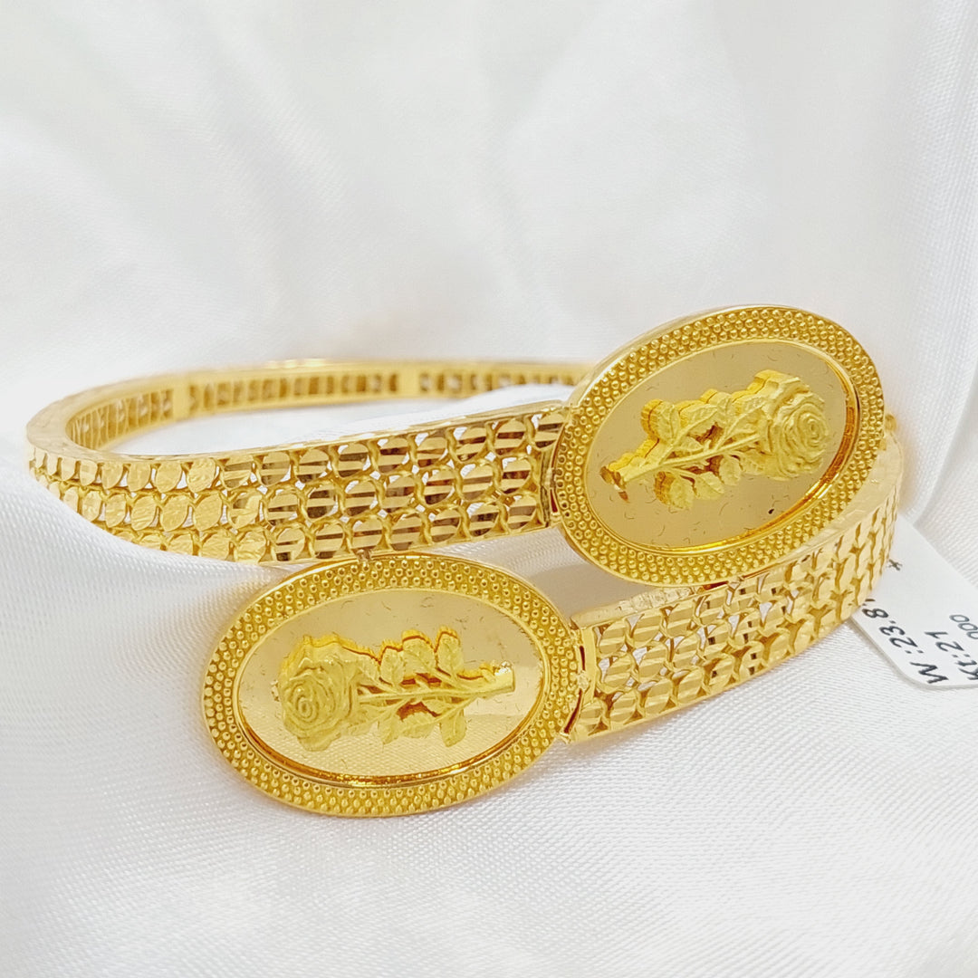 21K Gold Ounce Bracelet by Saeed Jewelry - Image 3