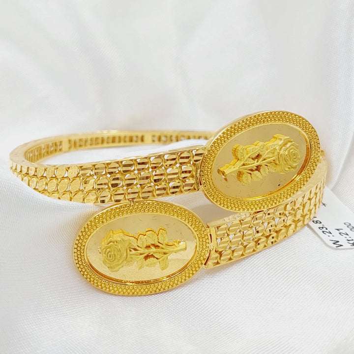 21K Gold Ounce Bracelet by Saeed Jewelry - Image 3