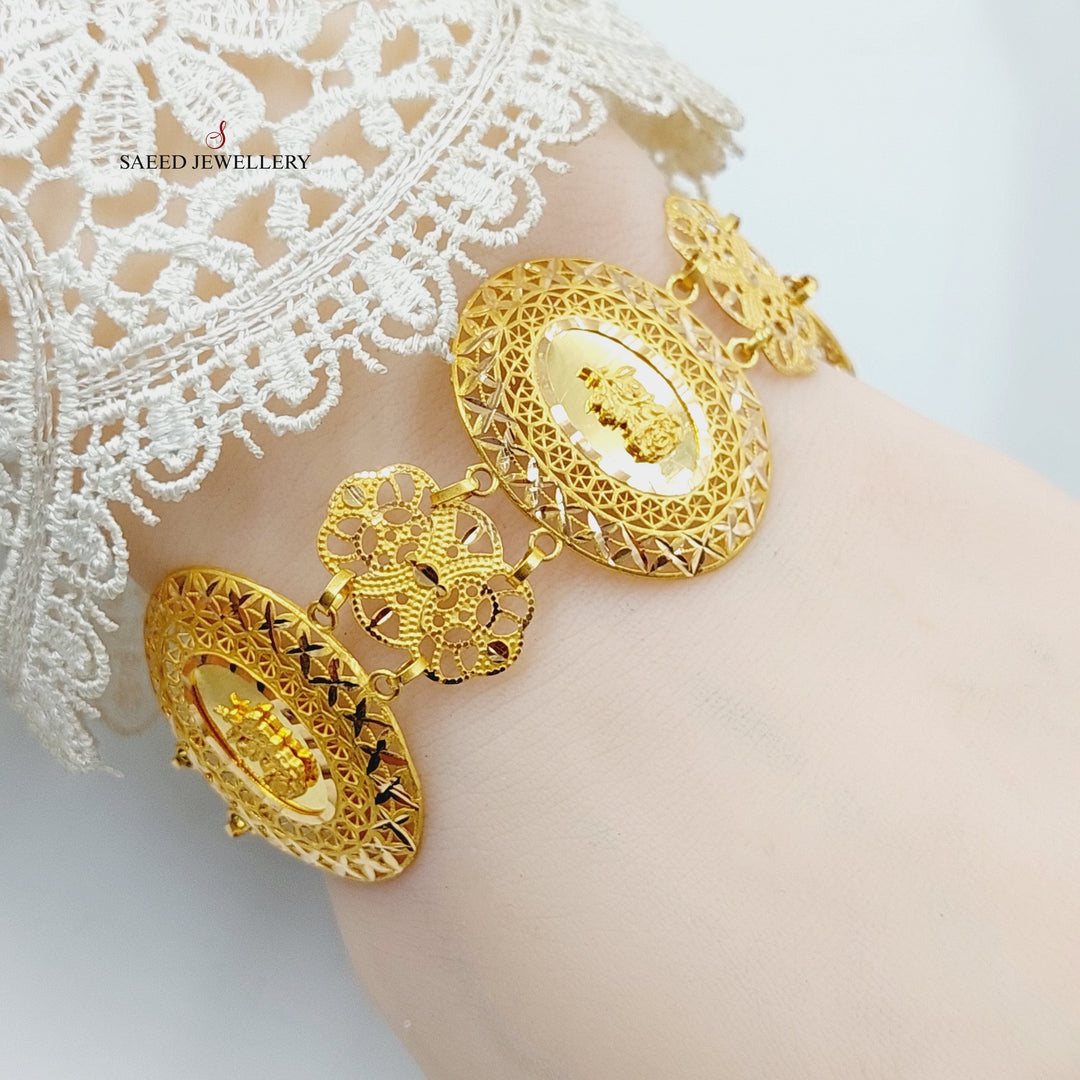 21K Gold Ounce Bracelet by Saeed Jewelry - Image 2