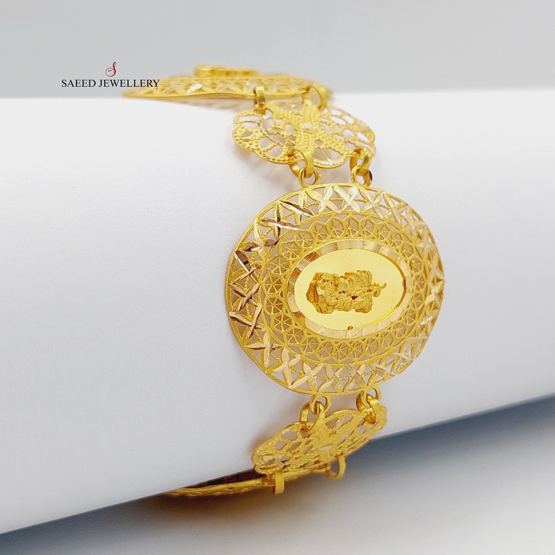 21K Gold Ounce Bracelet by Saeed Jewelry - Image 5