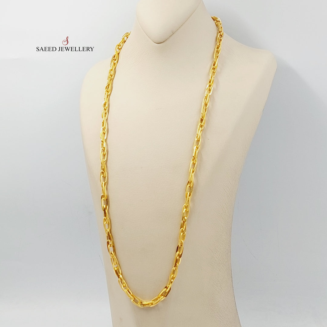 21K Gold Ounce Cuban Links Chain 70cm by Saeed Jewelry - Image 3