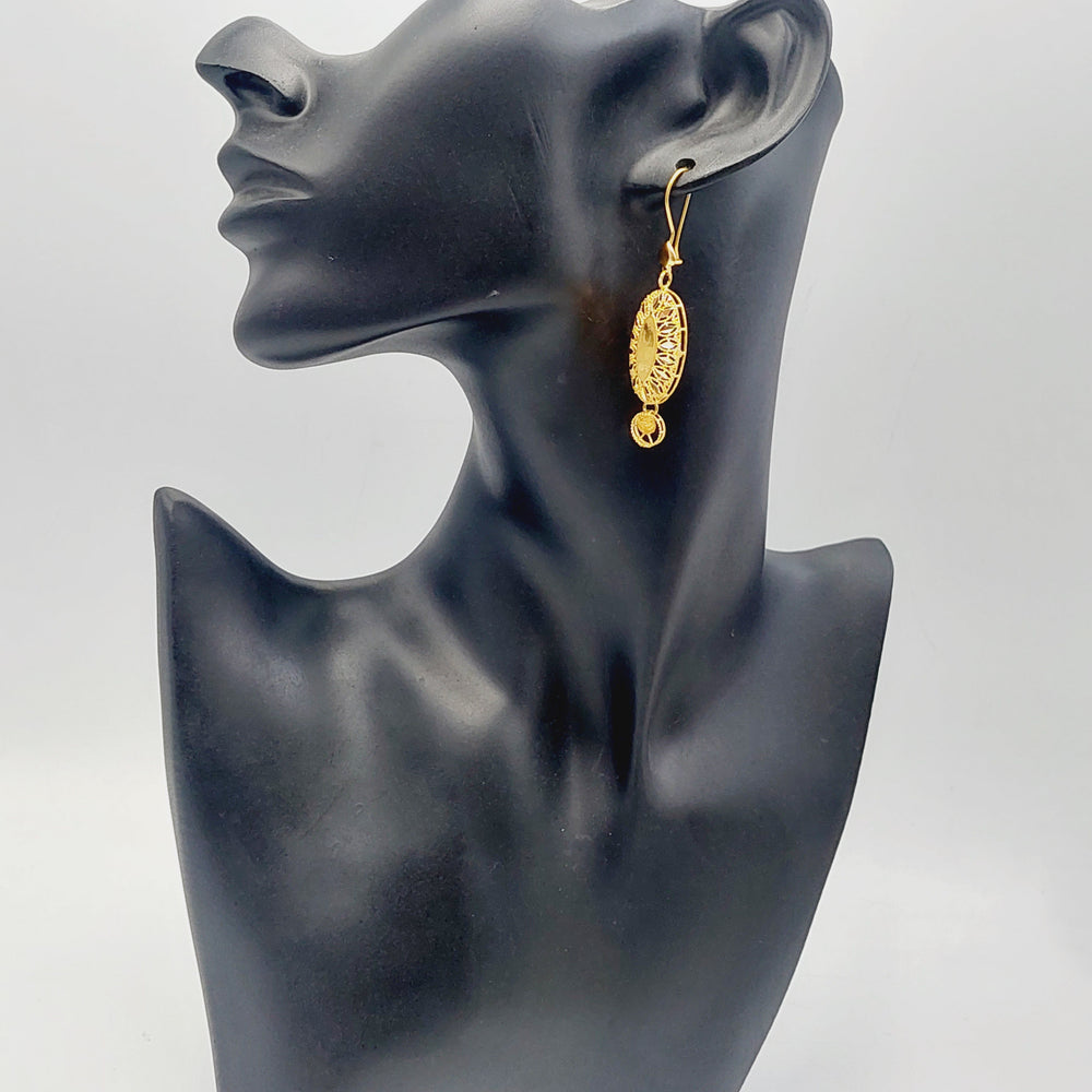 21K Gold Ounce Earrings by Saeed Jewelry - Image 2