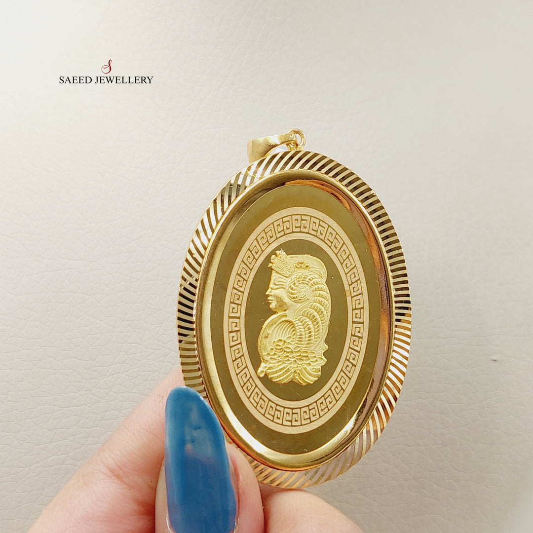 21K Gold Ounce Pendant by Saeed Jewelry - Image 3