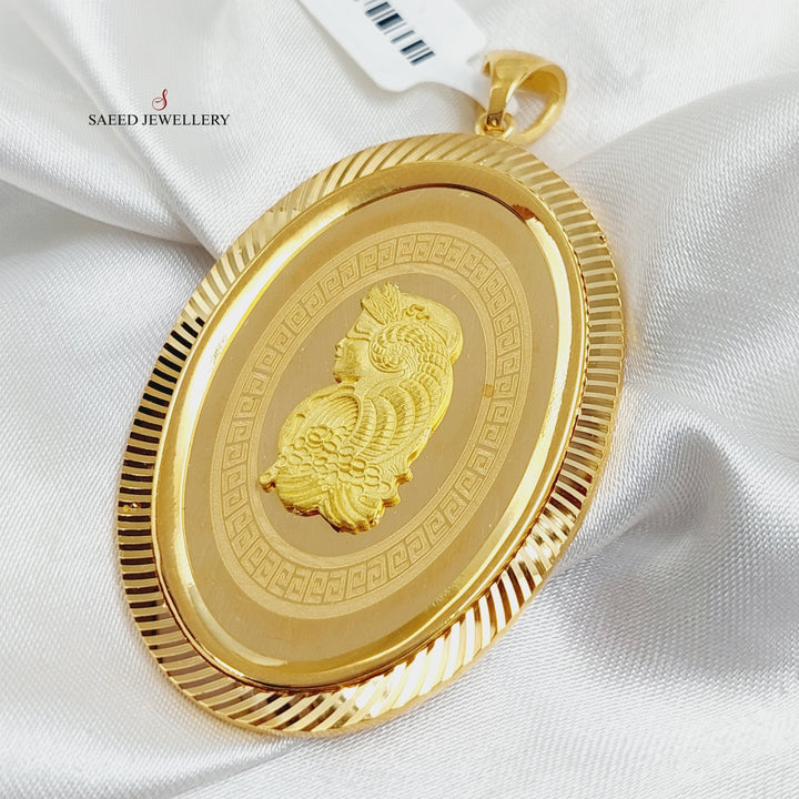 21K Gold Ounce Pendant by Saeed Jewelry - Image 4