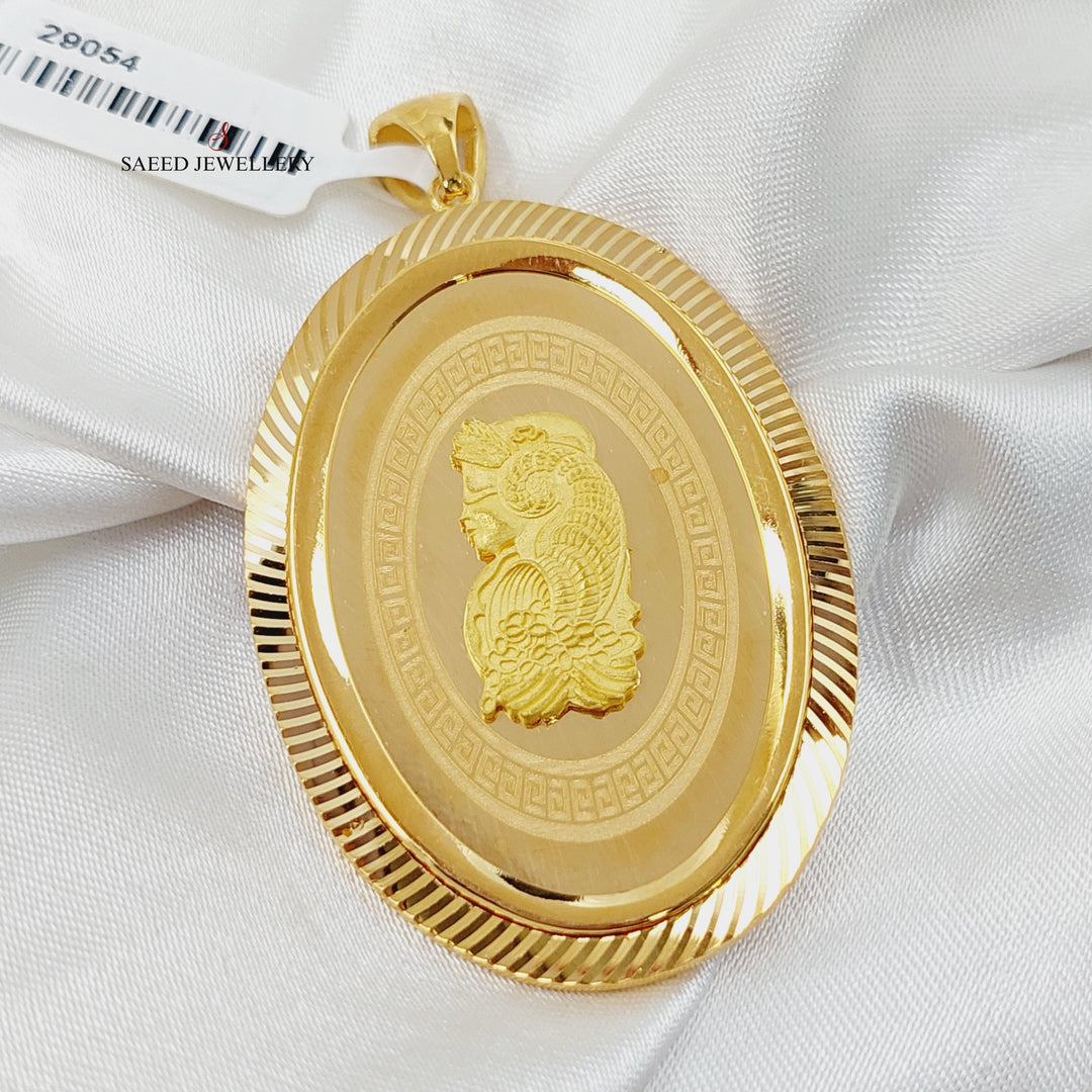 21K Gold Ounce Pendant by Saeed Jewelry - Image 1