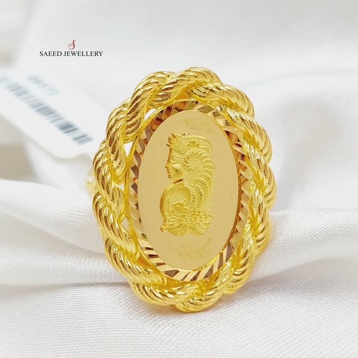 21K Gold Ounce Ring by Saeed Jewelry - Image 2