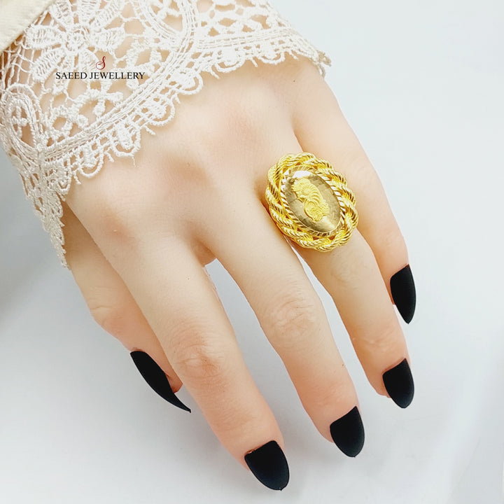 21K Gold Ounce Ring by Saeed Jewelry - Image 3