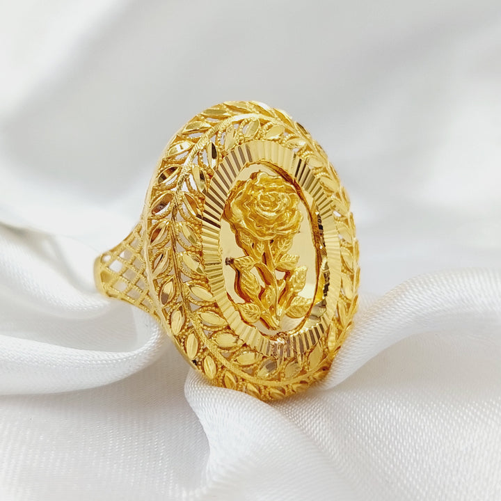 21K Gold Ounce Rose Ring by Saeed Jewelry - Image 2