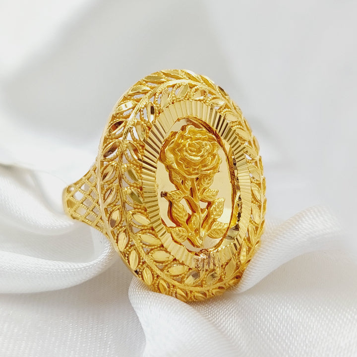 21K Gold Ounce Rose Ring by Saeed Jewelry - Image 3