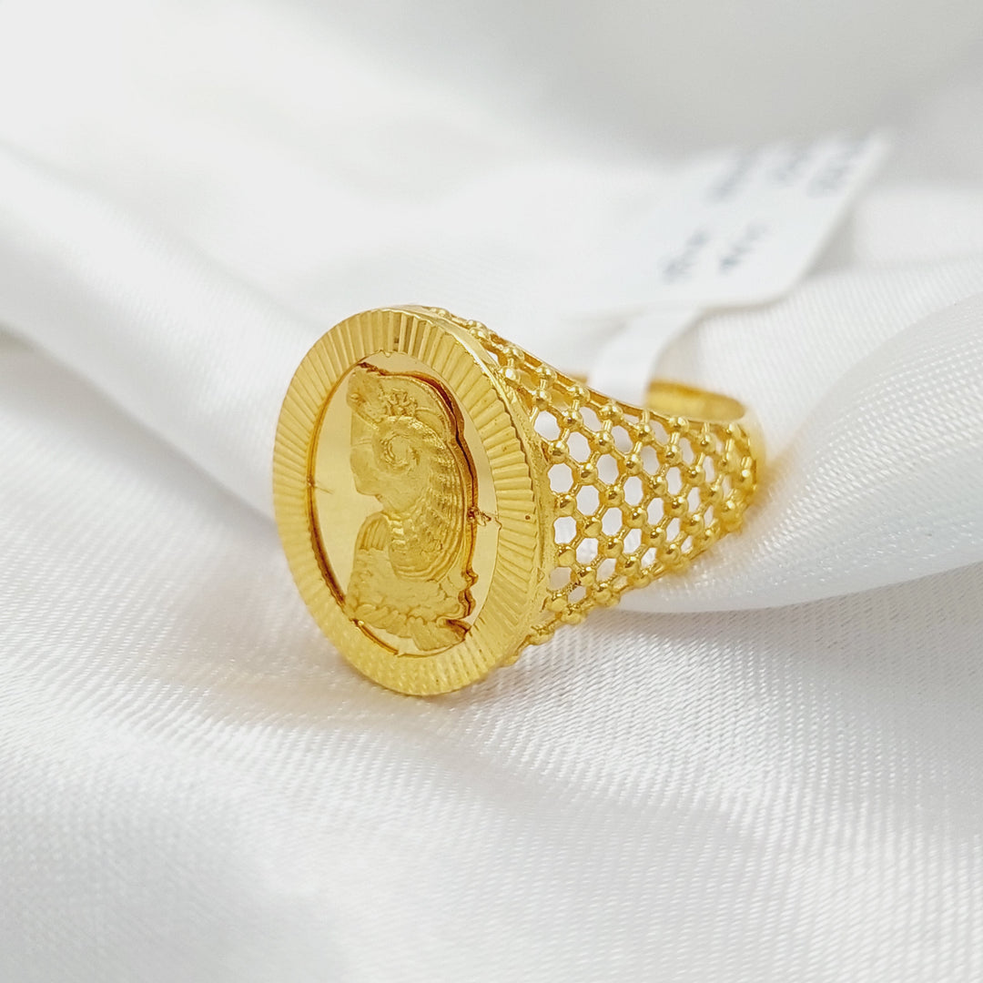 21K Gold Ounce Rose Ring by Saeed Jewelry - Image 2