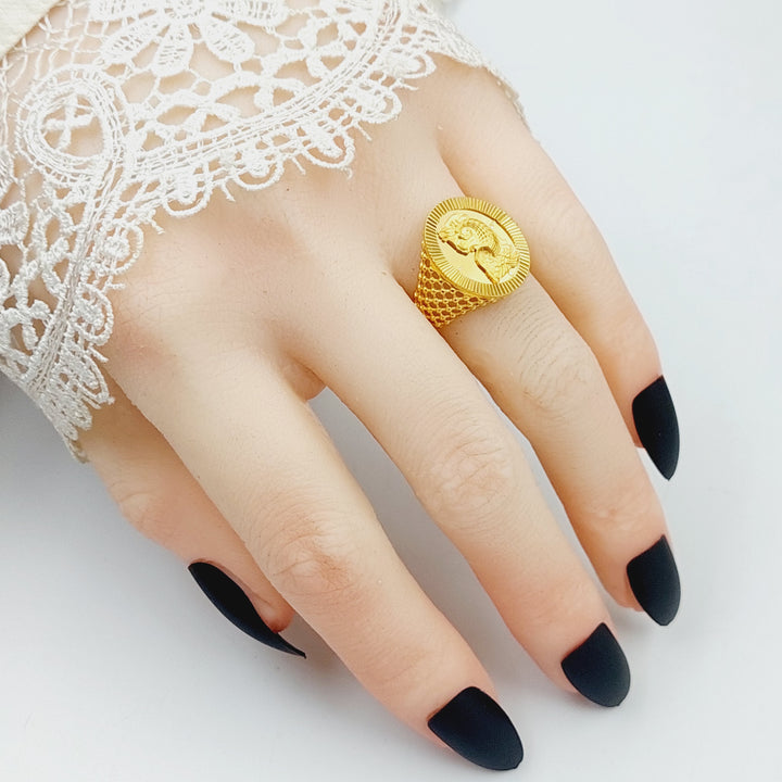 21K Gold Ounce Rose Ring by Saeed Jewelry - Image 4