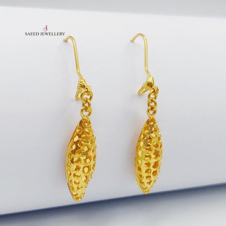 21K Gold Oval Earrings by Saeed Jewelry - Image 1