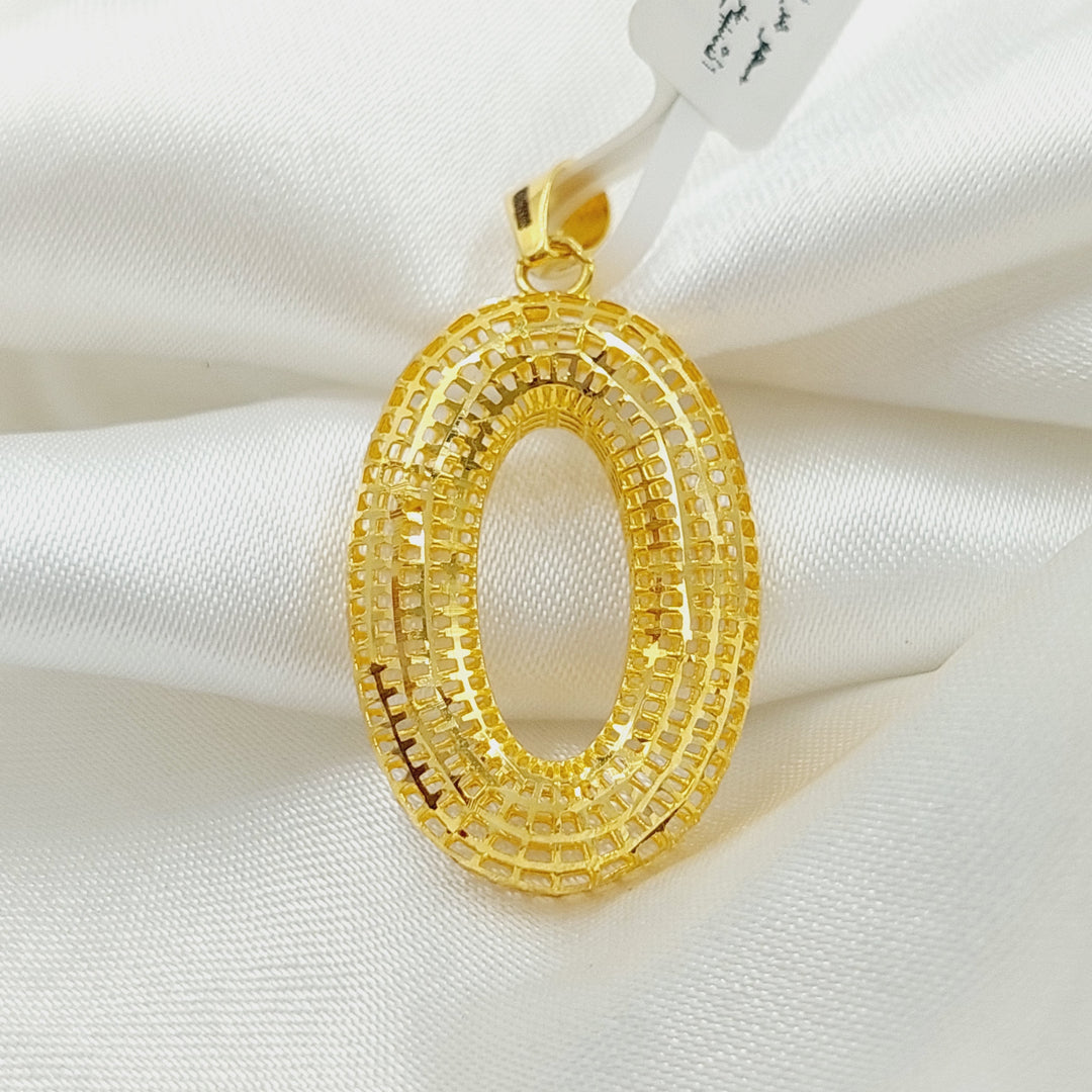 21K Gold Oval Pendant by Saeed Jewelry - Image 2