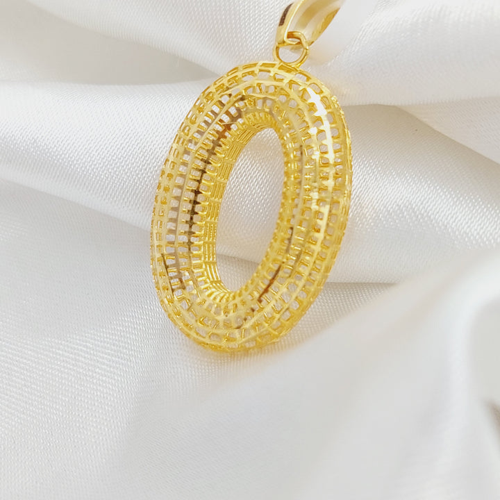 21K Gold Oval Pendant by Saeed Jewelry - Image 4