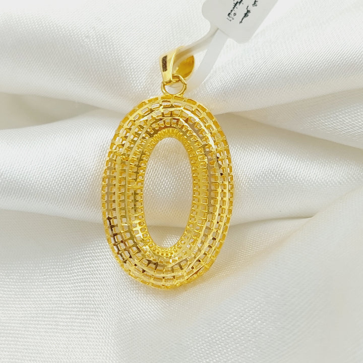 21K Gold Oval Pendant by Saeed Jewelry - Image 5