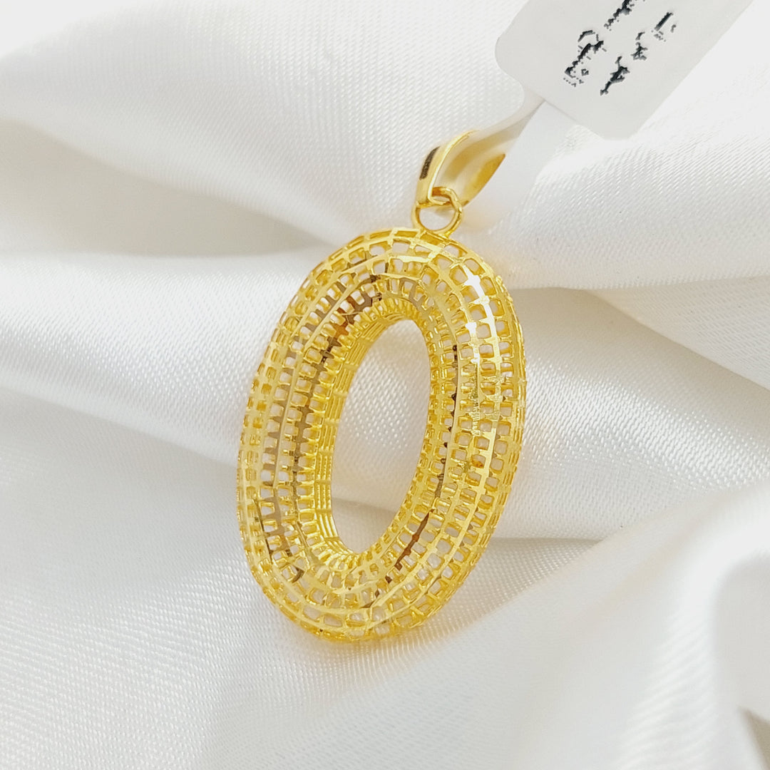 21K Gold Oval Pendant by Saeed Jewelry - Image 1