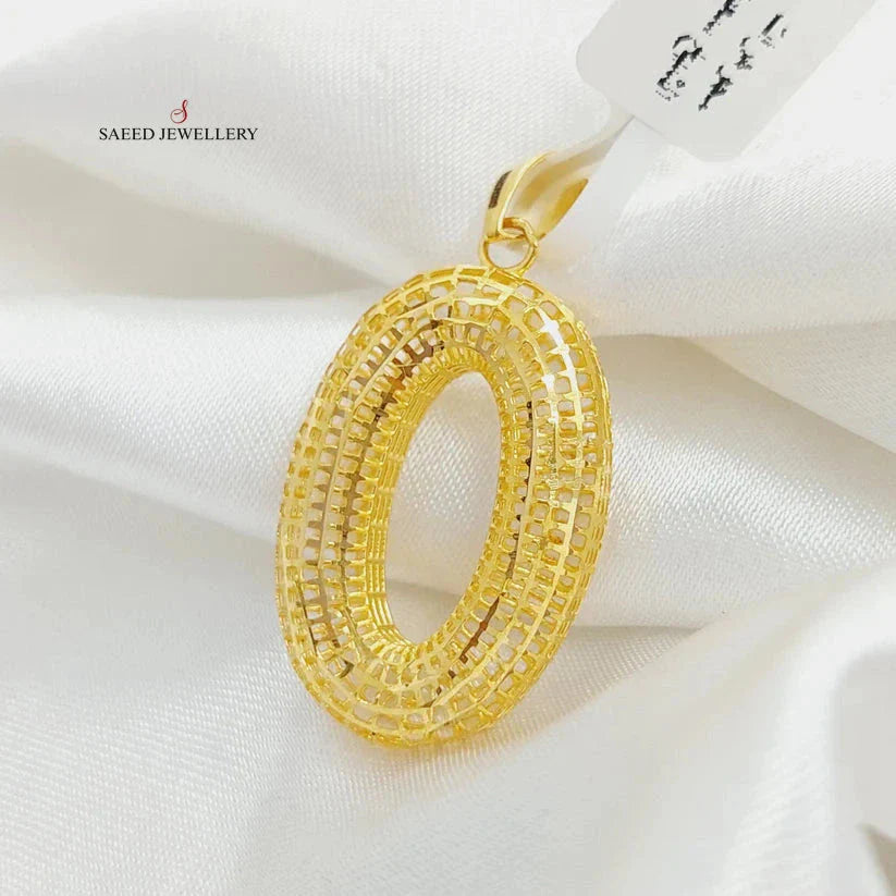 21K Gold Oval Pendant by Saeed Jewelry - Image 5