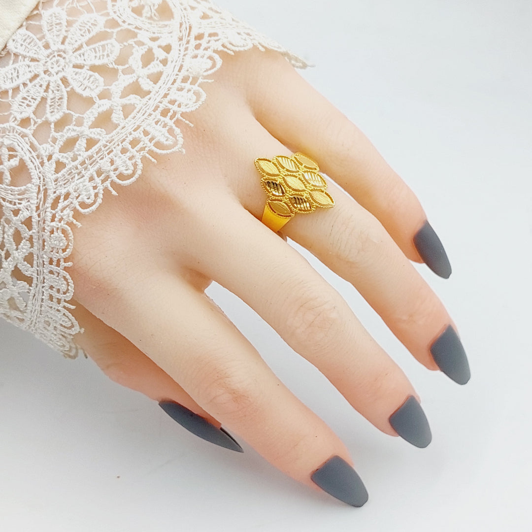 21K Gold Oval Ring by Saeed Jewelry - Image 4