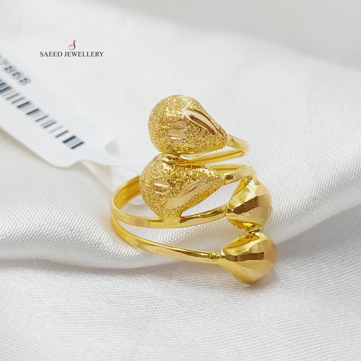 21K Gold Oval Ring by Saeed Jewelry - Image 3