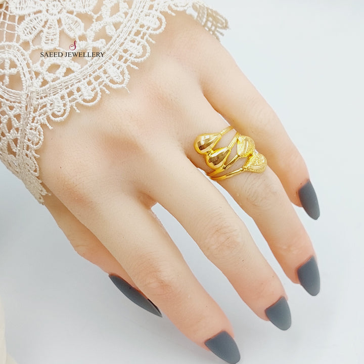 21K Gold Oval Ring by Saeed Jewelry - Image 4