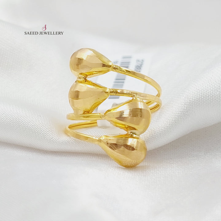 21K Gold Oval Ring by Saeed Jewelry - Image 1