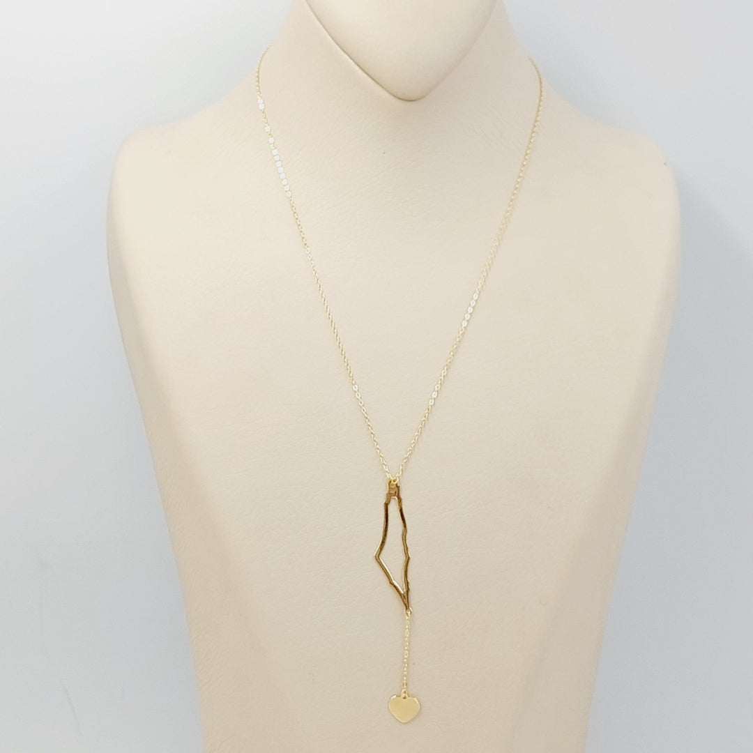 18K Gold Palestine Necklace by Saeed Jewelry - Image 3