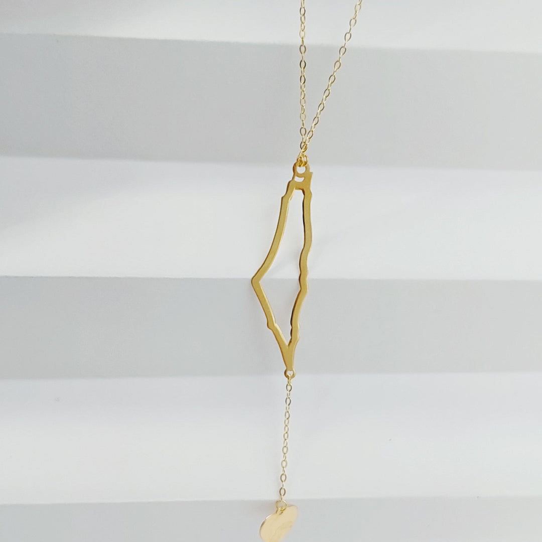 18K Gold Palestine Necklace by Saeed Jewelry - Image 11