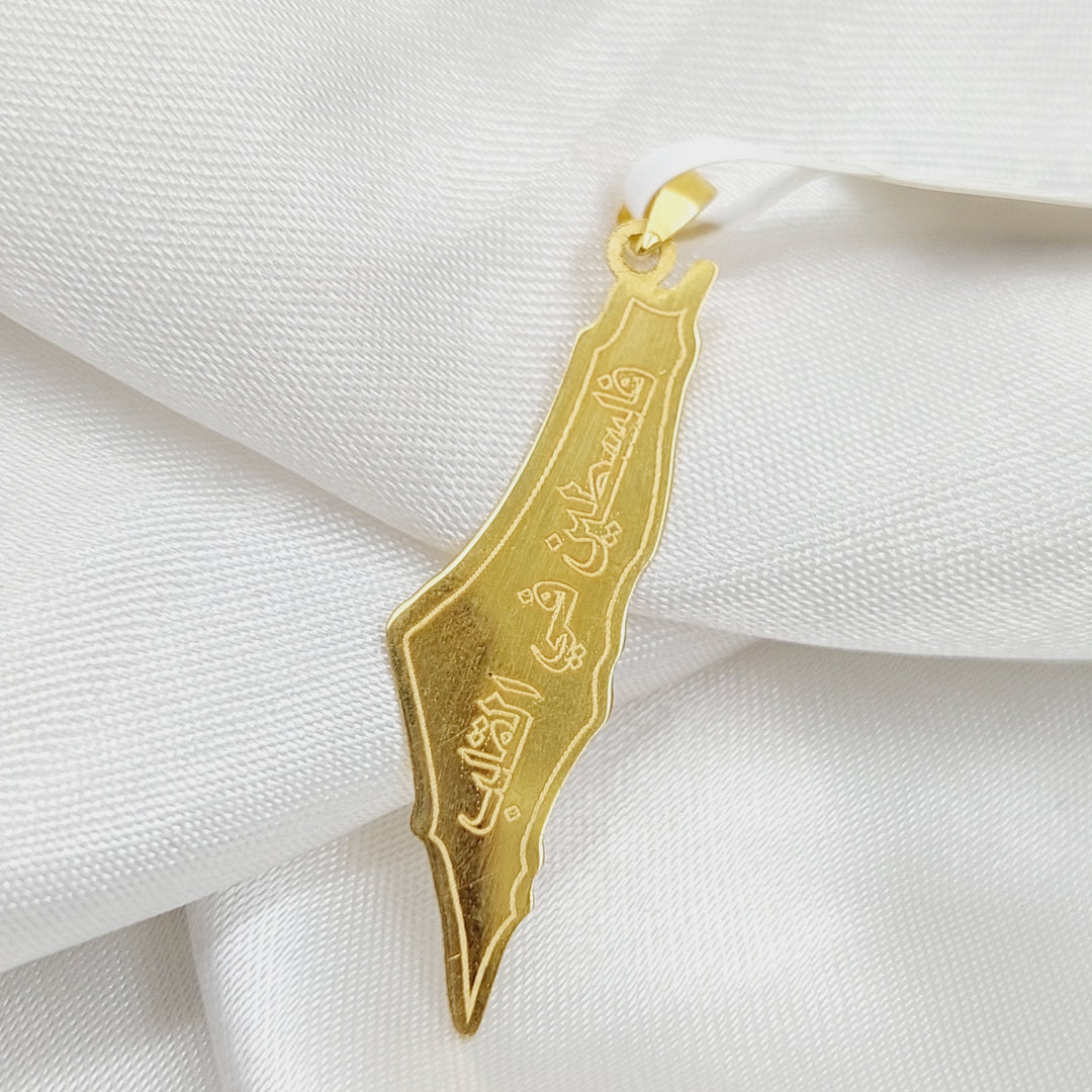 18K Gold Palestine Pendant by Saeed Jewelry - Image 1